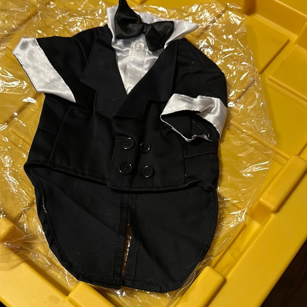 Black and White Pet Tuxedo with Bow Tie